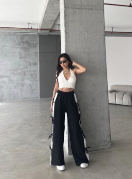 Yan Bağcıklı Salaş Pantalon