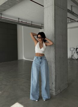 Full Salaş Palazzo Kot Pantalon